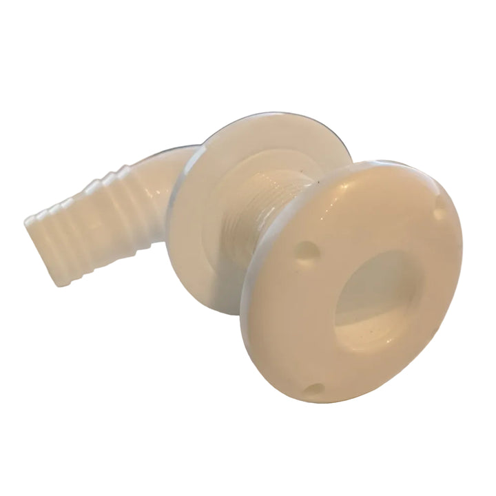 Nuova Rade 90° Thru-Hull Skin Fitting 25mm Hose White Scupper Flange L10254