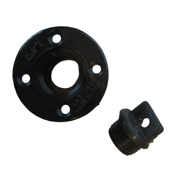 Nuova Rade Black Boat Drain Plug Socket 43mm 4 Holes Marine Transom Bung Dinghy
