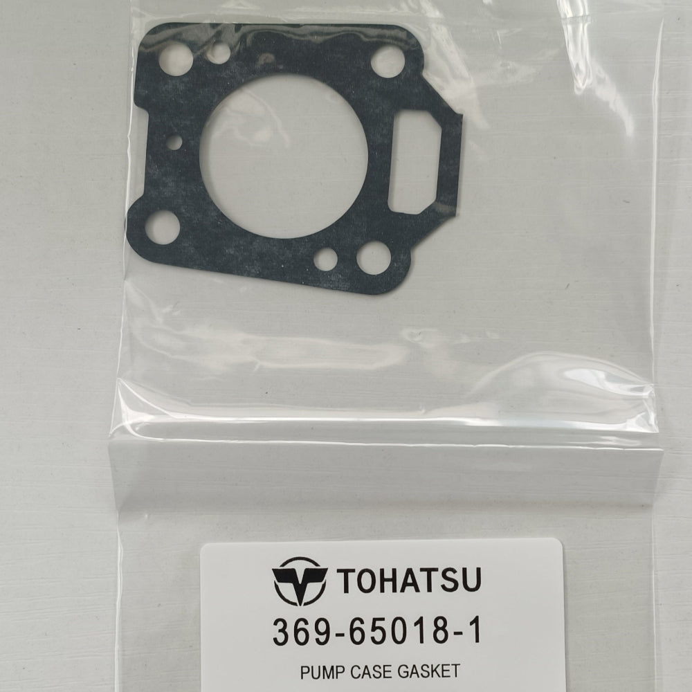 Gasket in clear packaging with Tohatsu label on a white background