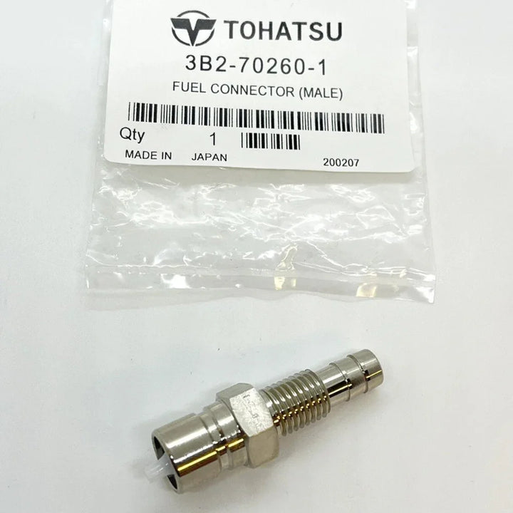Genuine Tohatsu Male Fuel Connector 3B2-70260-1 | 8 mm Hose | 4Boats
