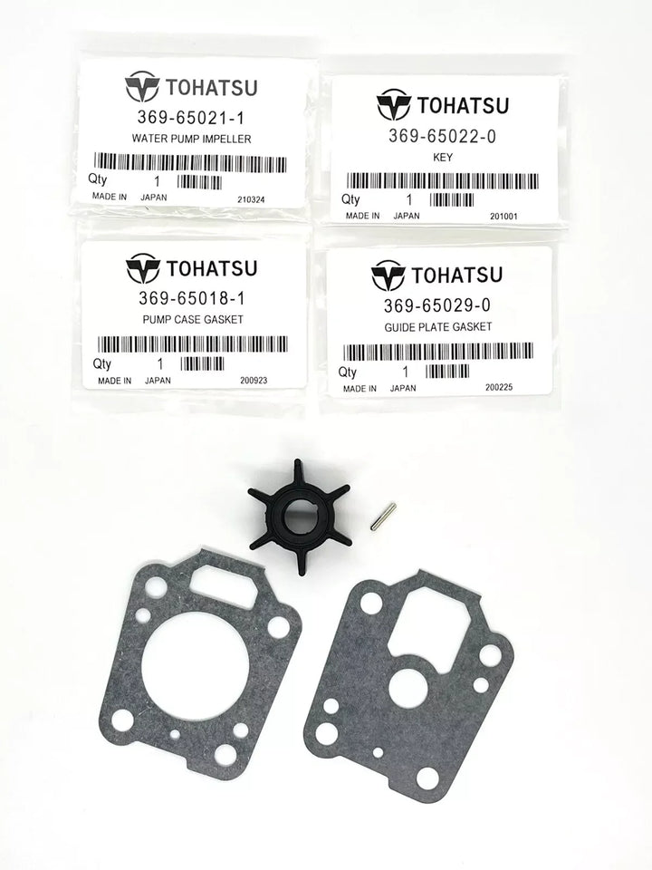 Tohatsu 4hp/5hp/6hp Outboard Water Pump Impeller Service Kit 369-65021-