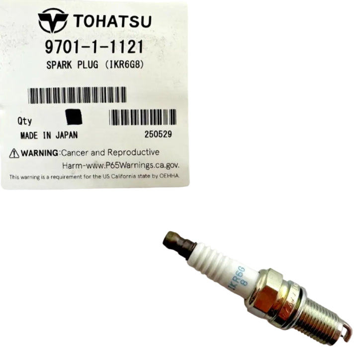 Genuine Tohatsu NGK IKR6G8 Spark Plug MFS40 MFS50 MFS60 9701-1-1121