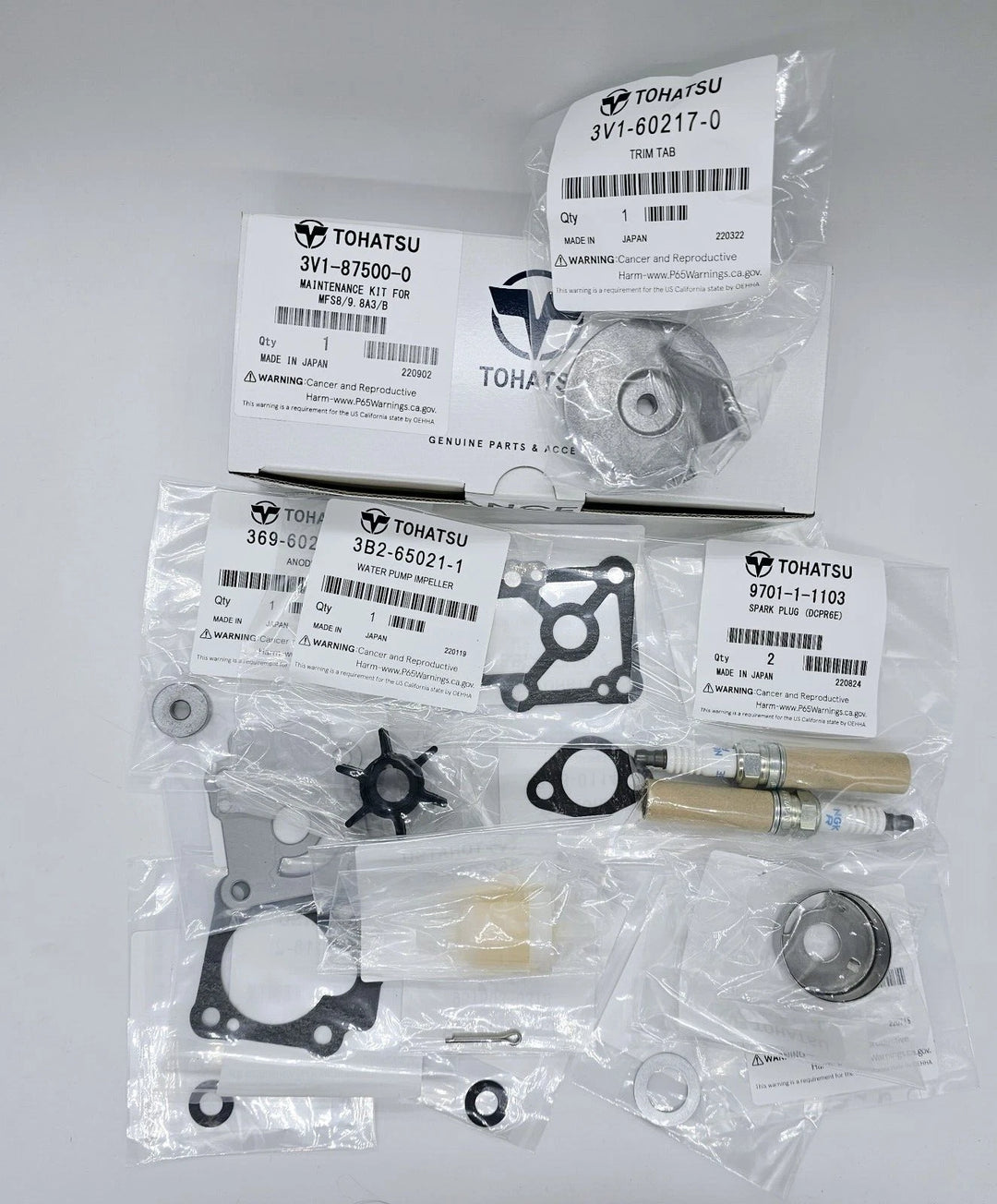 Tohatsu 3V1-87500-0 Maintenance Kit MFS8 MFS9.8 A3 B 4-Stroke Outboard Service