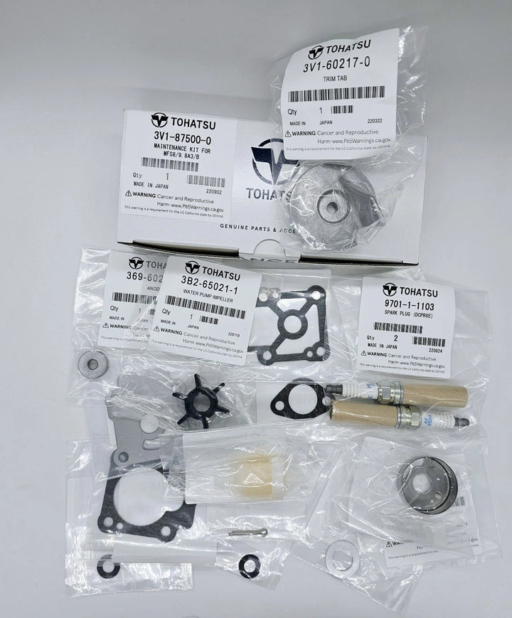 Tohatsu 3V1-87500-0 Maintenance Kit MFS8 MFS9.8 A3 B 4-Stroke Outboard Service