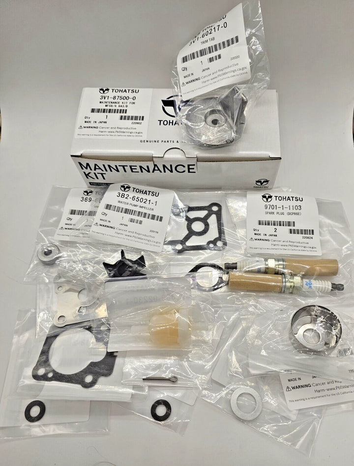 Tohatsu 3V1-87500-0 Maintenance Kit MFS8 MFS9.8 A3 B 4-Stroke Outboard Service