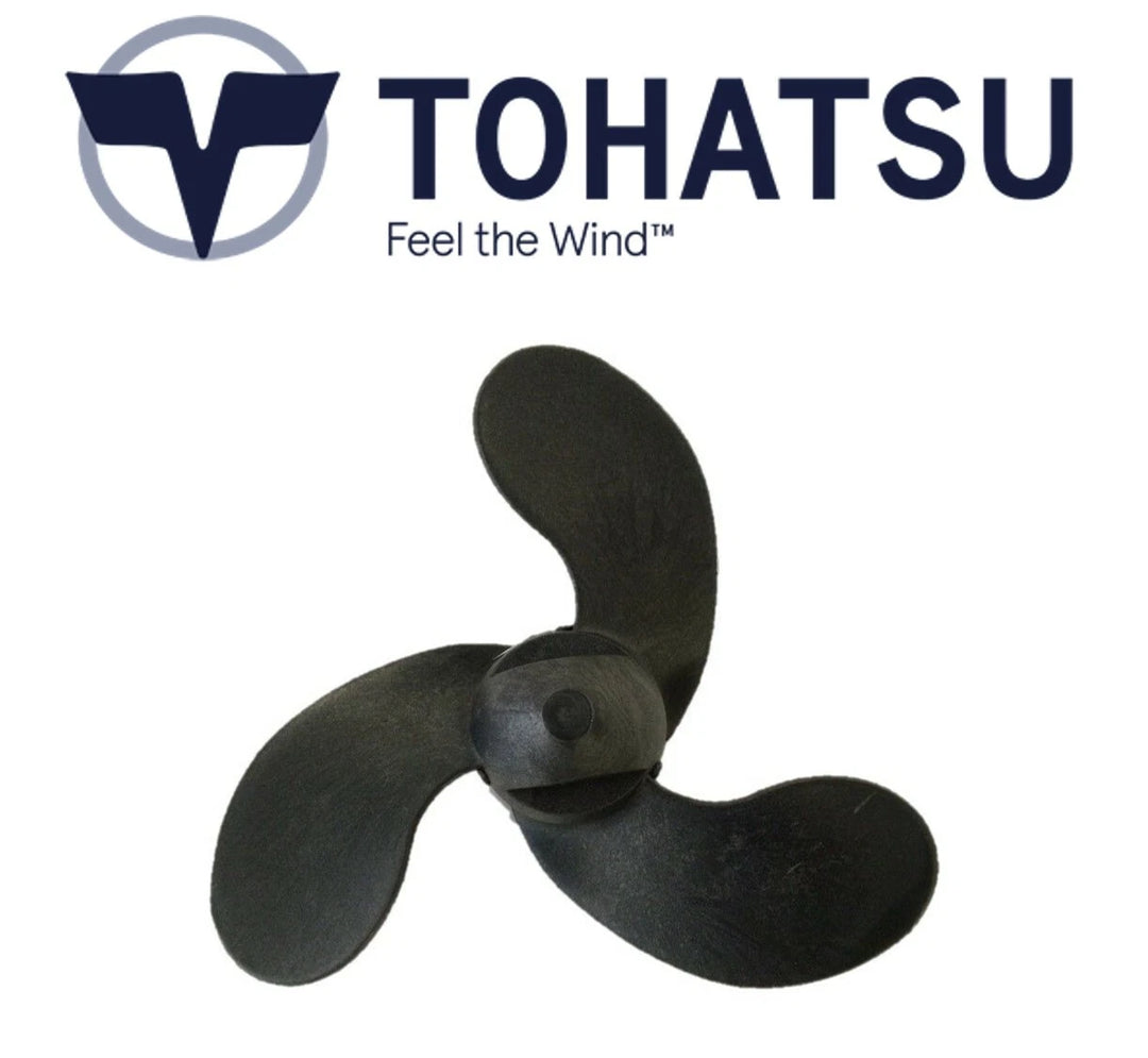 Genuine Tohatsu propeller assembly 2 3.3HP Propeller 7.4 x 6 Plastic 309-64106-0