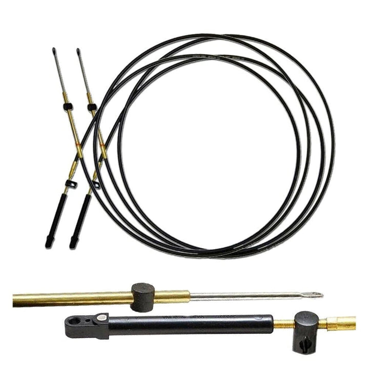 Pair 13FT Mercury Mariner Gen1 Remote Outboard Control Cable Gear Throttle 3.95m C5 Type