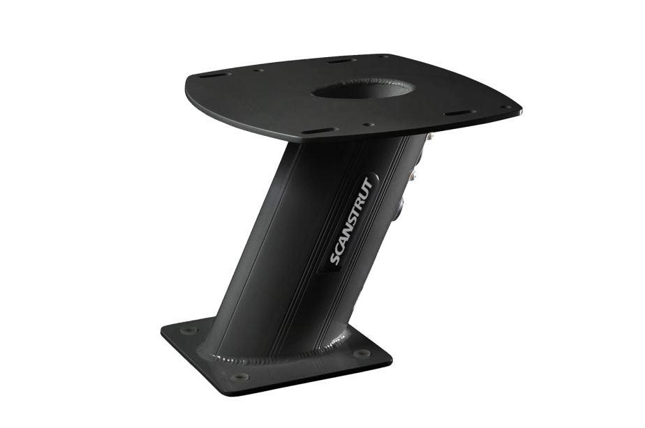 Scanstrut Black APT-250-01 Aluminium PowerTower aft leaning 250mm / 10In for radomes - 4Boats