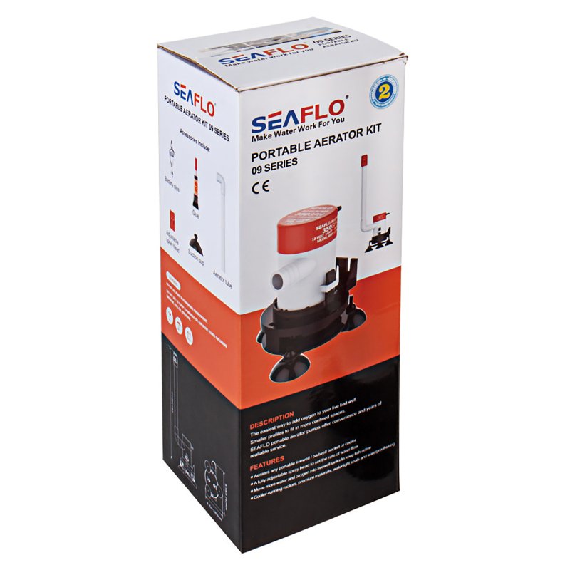 SEAFLO Aerator Pump 09 Series Portable Aerator Kit 12V 350 gph - 4Boats