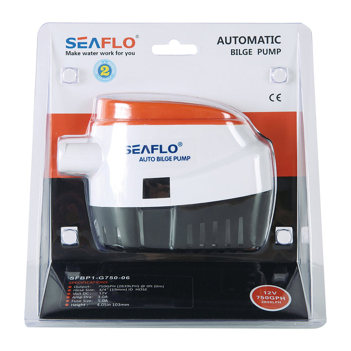 SEAFLO Auto Bilge Pump 06 Series Auto Bilge Pump 24V 750 gph - 4Boats