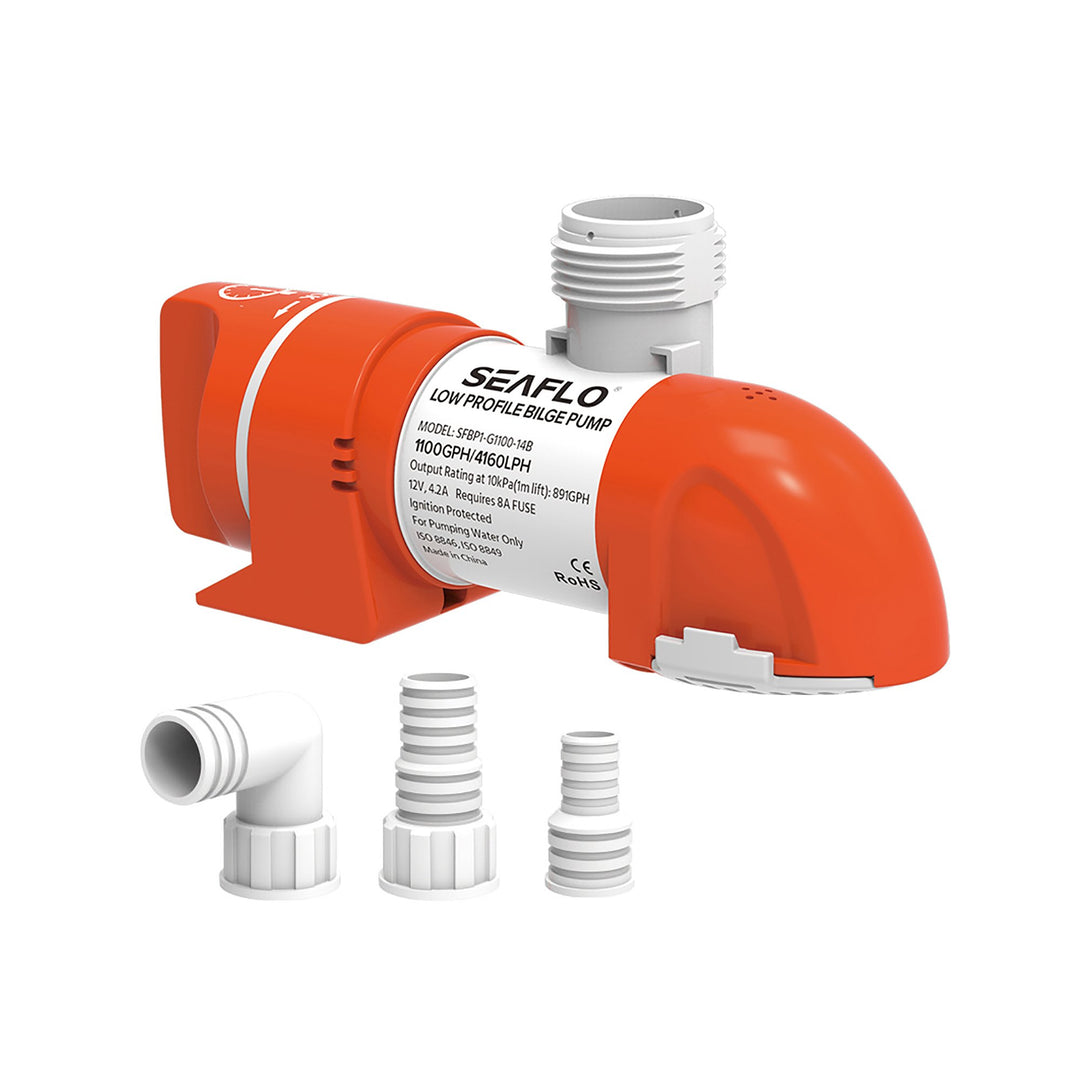 SEAFLO Auto Bilge Pump 14A Series 12V 1100 gph Auto Bilge Pump - Water Level Sensing - 4Boats