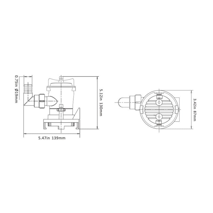 SEAFLO Bilge Pump 03 Series 12V 350 gph Non-Auto Bilge Pump - 4Boats