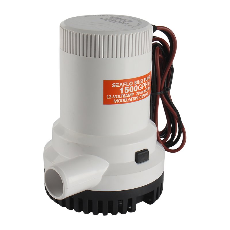 SEAFLO Bilge Pump 12V 1500 gph Non-Auto Bilge Pump 01 Series - 4Boats