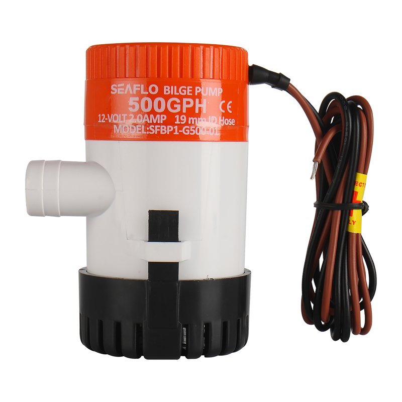 SEAFLO Bilge Pump 12V 500 gph Non-Auto Bilge Pump 01 Series - 4Boats