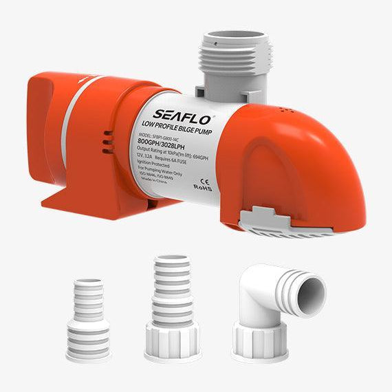 SEAFLO Bilge Pump 14C Series 24V 800 gph - Non-Auto Low Profile Bilge Pump - 4Boats