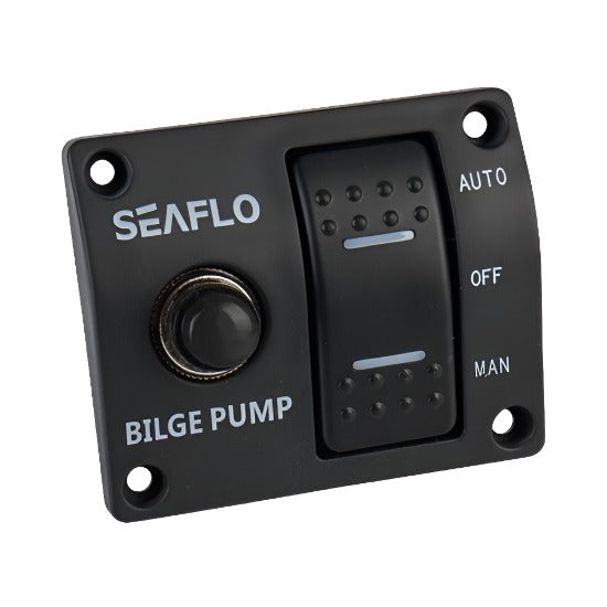 SEAFLO Bilge Switch Panel 3-Way Panel Switch 12V & 24V - 4Boats