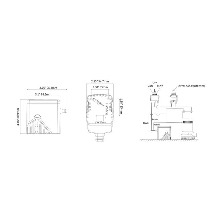 SEAFLO Float Switch 25A max Used For Non-Auto Bilge Pump With Flow Rate Above 3000 gph - 4Boats