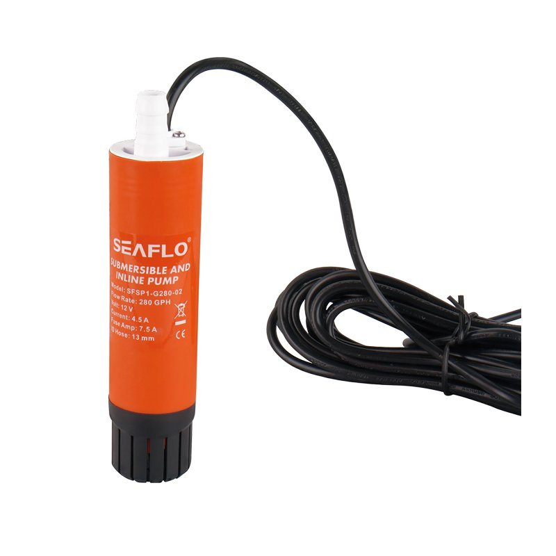 SEAFLO Inline Pump 280 gph 5M Wire With Clips - 4Boats