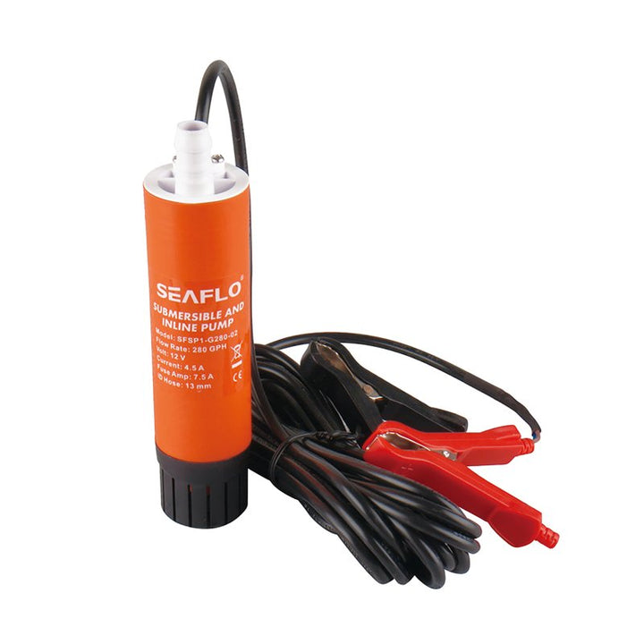 SEAFLO Inline Pump 280 gph 5M Wire With Clips - 4Boats