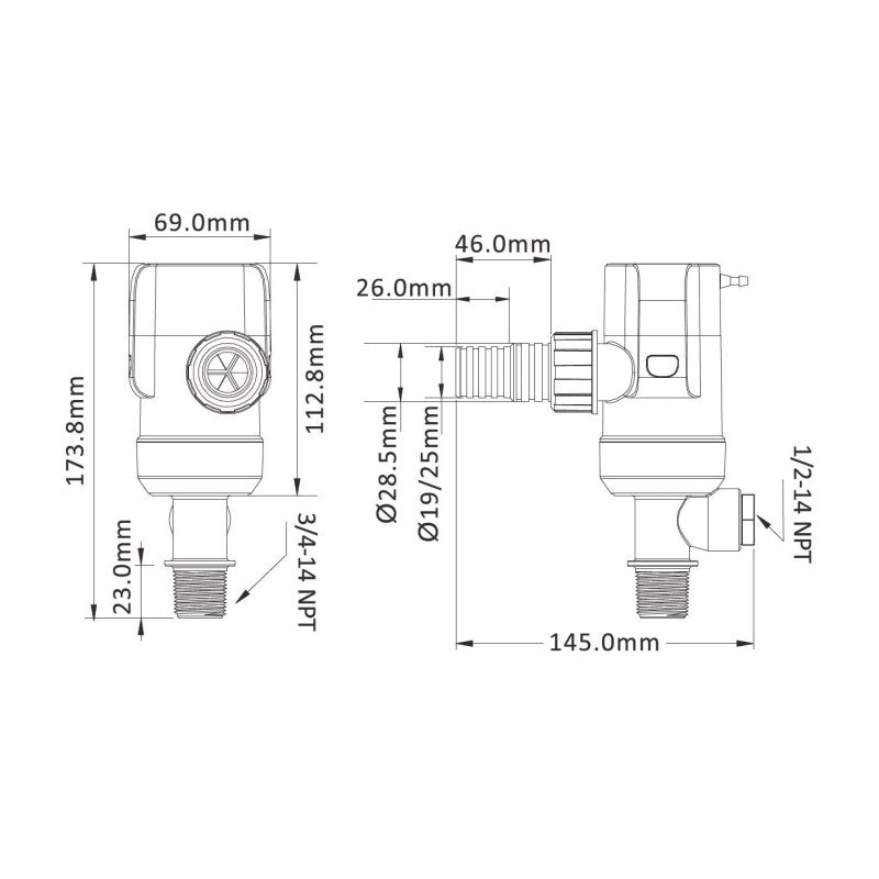 SEAFLO Livewell Pump 13D Series 12V 800 gph - 4Boats