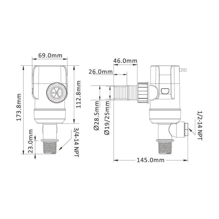 SEAFLO Livewell Pump 13D Series 12V 800 gph - 4Boats