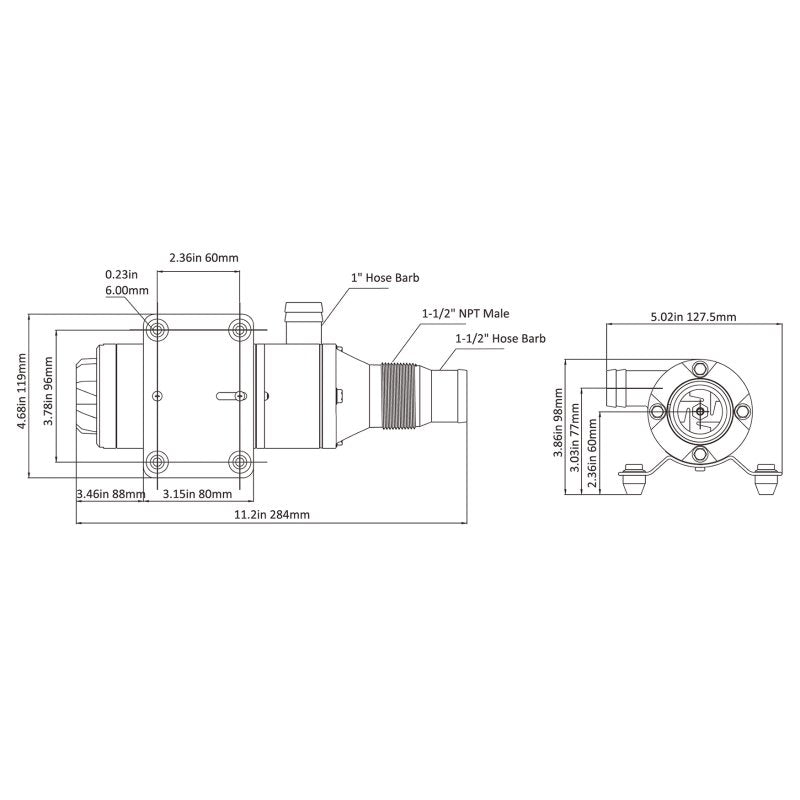 SEAFLO Macerator 12V 12 gpm; Macerator Pump For Boat - 4Boats