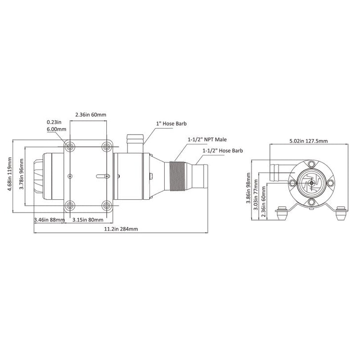 SEAFLO Macerator 12V 12 gpm; Macerator Pump For Boat - 4Boats