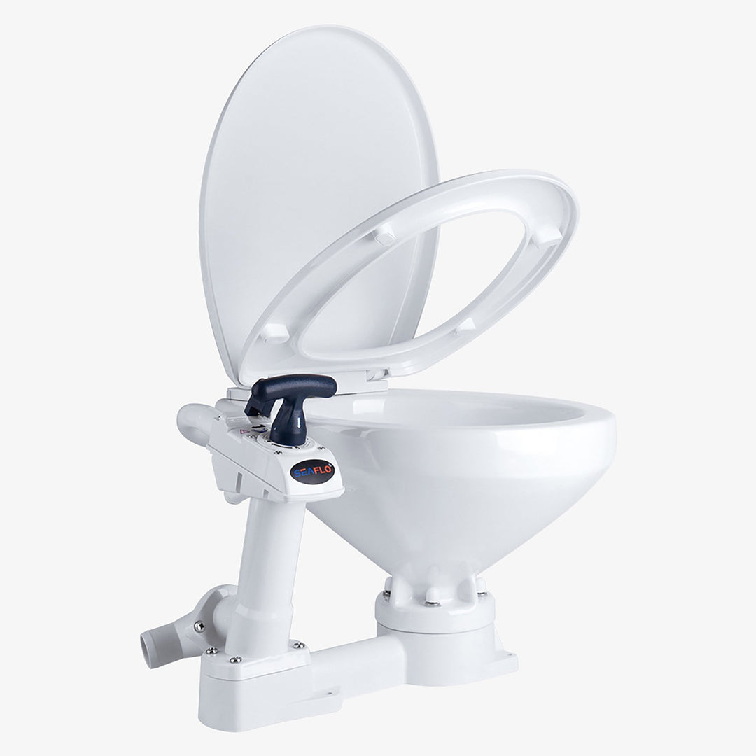 SEAFLO Marine Toilet Manually Operated Marine Toilet - Compact Size - 4Boats