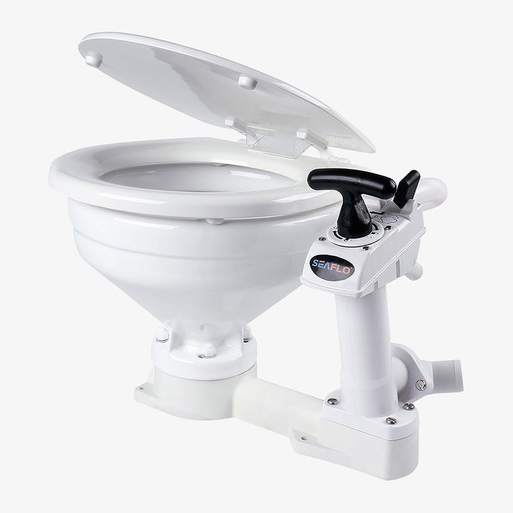 SEAFLO Marine Toilet Manually Operated Marine Toilet - Compact Size - 4Boats