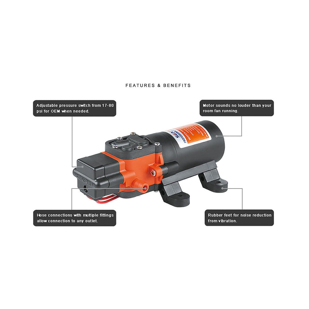 SEAFLO Pressure Pump 21 Series 12V 1.1 gpm 70 psi - 4Boats