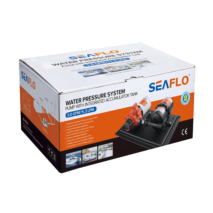 SEAFLO Pressure System 33 Series Water Pressure System 12V 3.0 gpm 45 psi 0.75L Tank - 4Boats