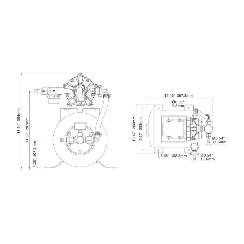 SEAFLO Pressure System Luxury Pump Accumulator Pressure Boost System 24V 3.0 gpm 60 psi 8L Tank - 4Boats