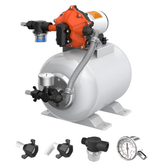 SEAFLO Pressure System Luxury Pump Accumulator Pressure Boost System 24V 5.0 gpm 60 psi 8L Tank - 4Boats