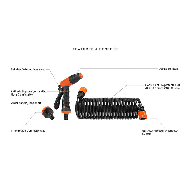 SEAFLO Washdown Hosecoil Washdown System - 4Boats