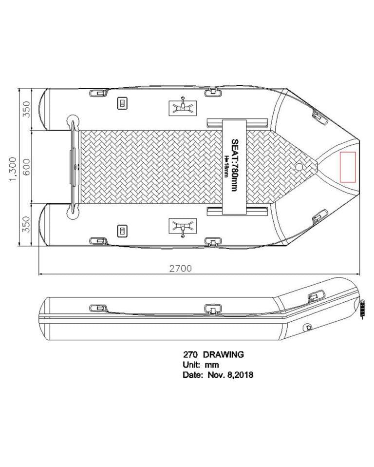 Seago 270 GO Lite Inflatable Dinghy - 4Boats