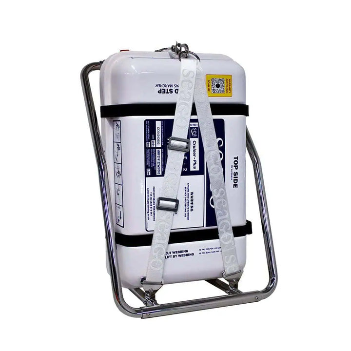 Vertical Adjustable Stainless Steel Liferaft Cradle | 4-16 Person | 316 Grade