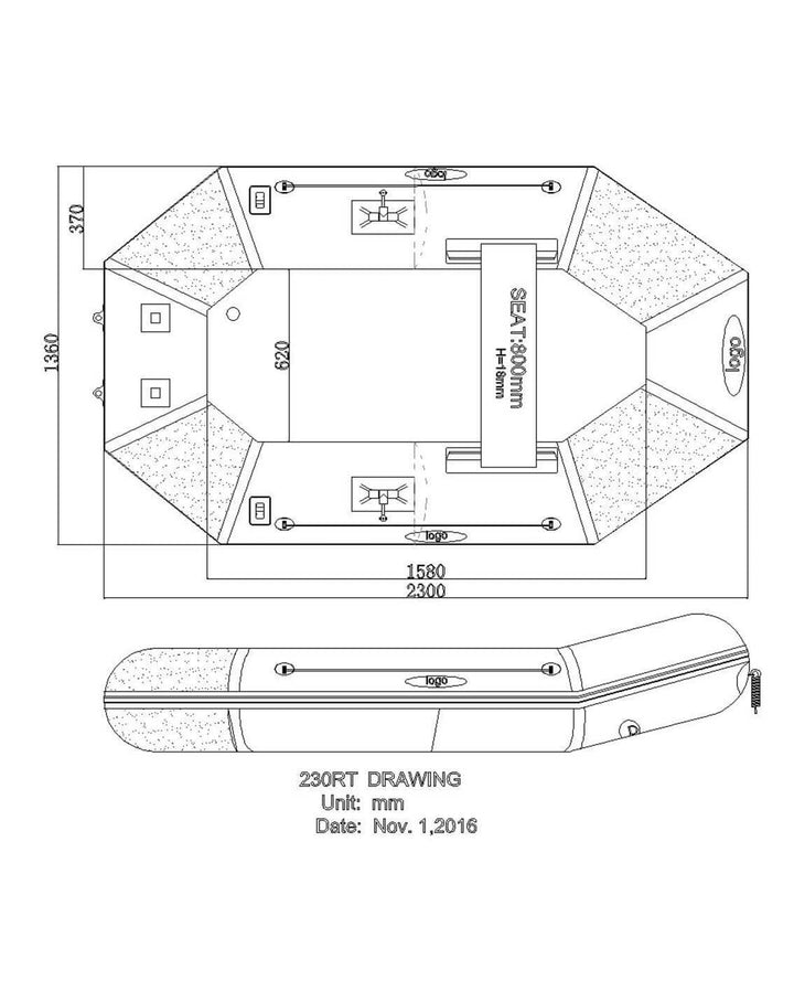 Seago Spirit 230 RT Inflatable Dinghy - 4Boats