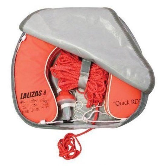 Set Horseshoe Lifebuoy 'Quick RD' orange, Lifeb. Light 71325, 30m rope, case gray - 4Boats