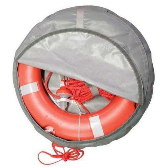 Set Lifebuoy Ring SOLAS 75cm, Lifeb. Light 71325, 30m rope, case gray - 4Boats