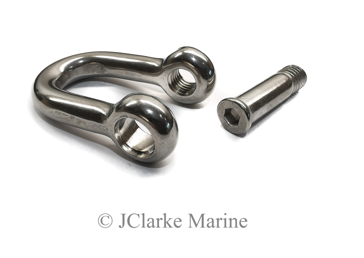 Shackle - Hex Dee / D Shackle with allen key fitting 316 A4 Stainless steel - 4Boats