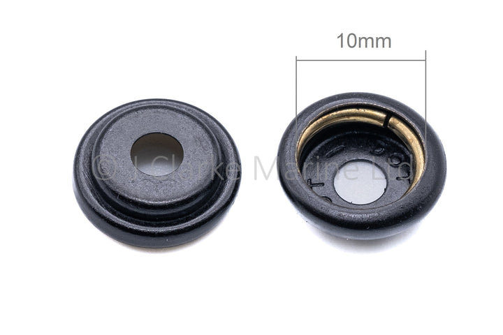 Snad YKK fastener self adhesive 25mm military black domed stud kit - 4Boats