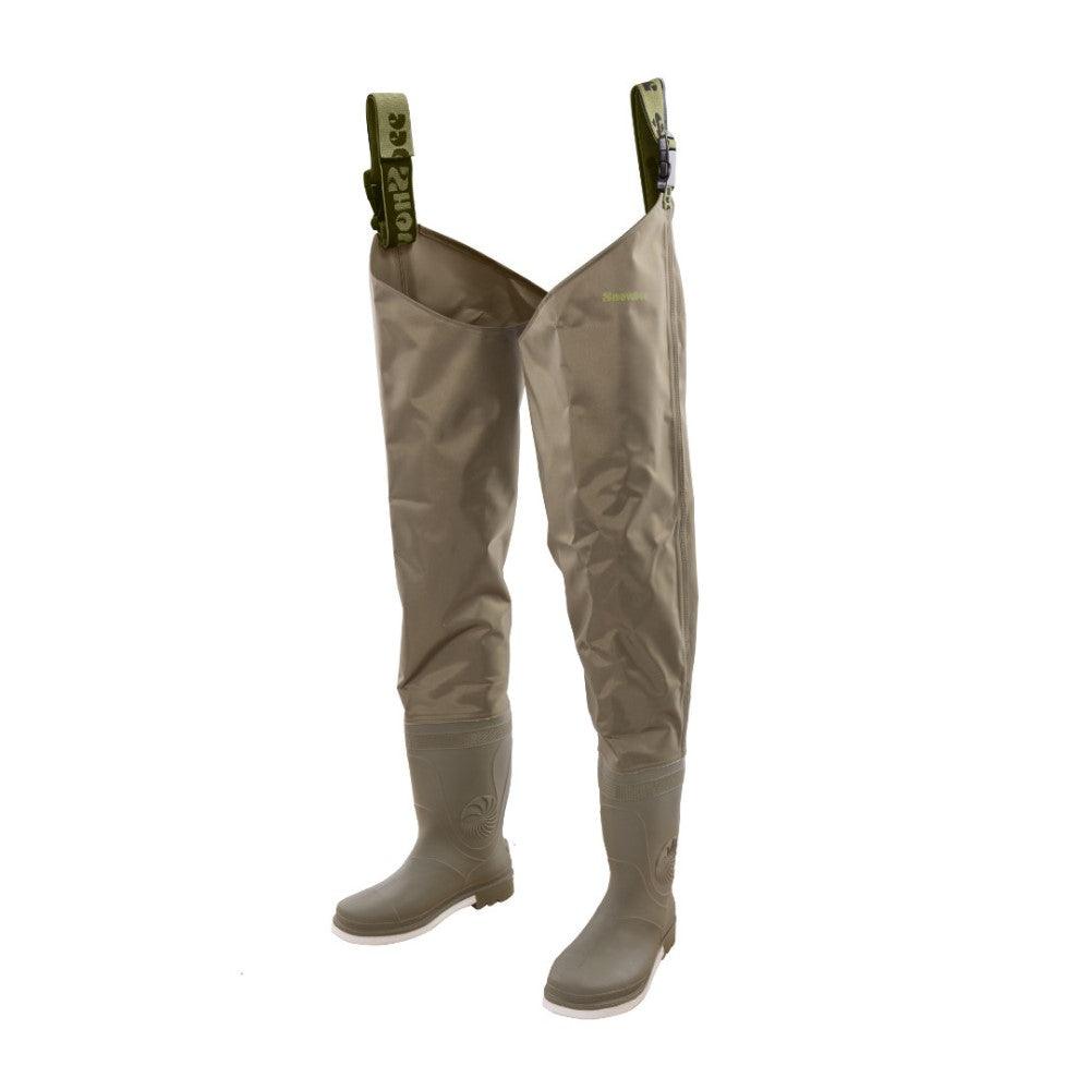 Snowbee 210D Nylon Wadermaster Thigh Waders - Cleated Sole - 13 - 4Boats