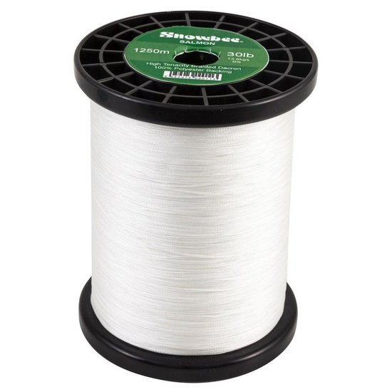 Snowbee Braided Dacron Backing Line - 30lb White 1250m - 4Boats