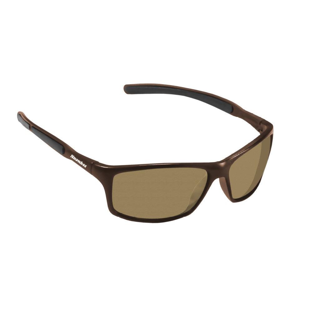 Snowbee Classic Wrap-Around Full Frame Sunglasses - Brown/Amber Lens - 4Boats