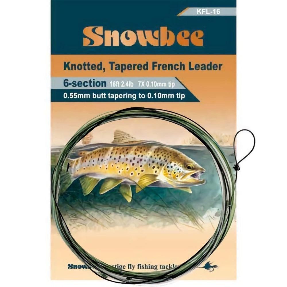 Snowbee French Style Knotted Tapered Leader - 16' - 4Boats