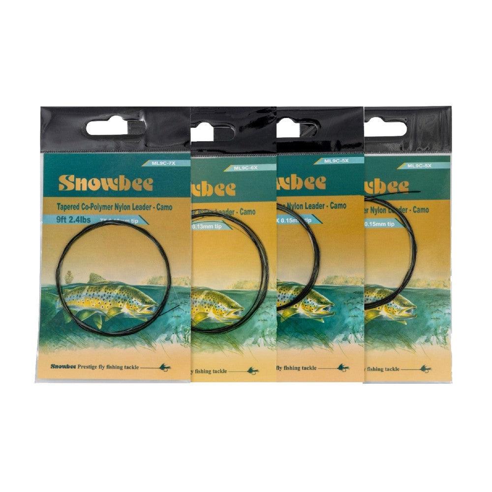 Snowbee Monofilament Leader - 9' Camo 4X 6lb - 4Boats