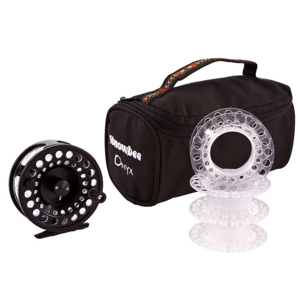 Snowbee Onyx Cassette Fly Reel #7/9 Black with Bag & 3 Spools - 4Boats