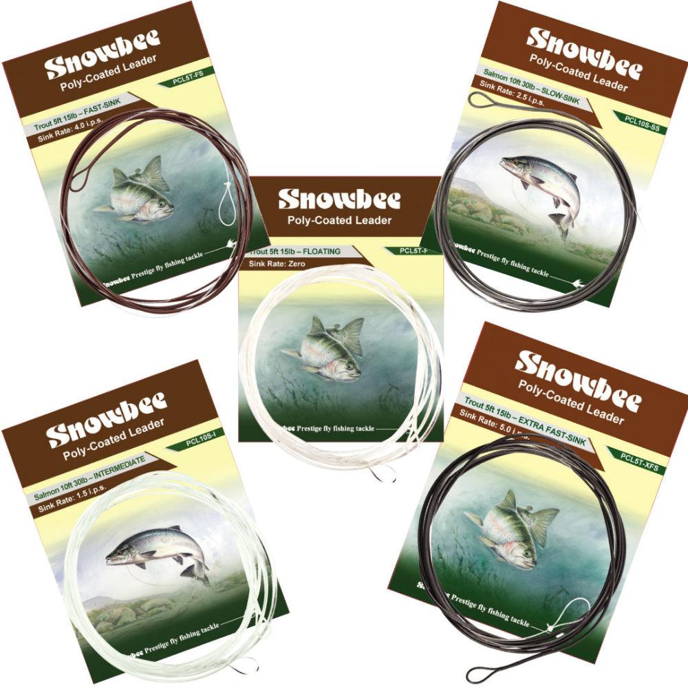 Snowbee Poly-Coated Leader -10' Salmon 0.55mm Intermediate Clear/Green - 4Boats