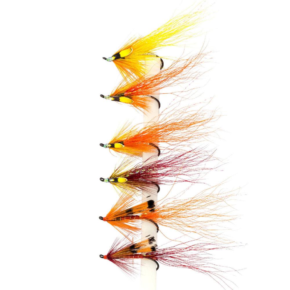 Snowbee Sea Trout Salmon & Surf Flies - SF304 Salmon Flame Singles - 4Boats