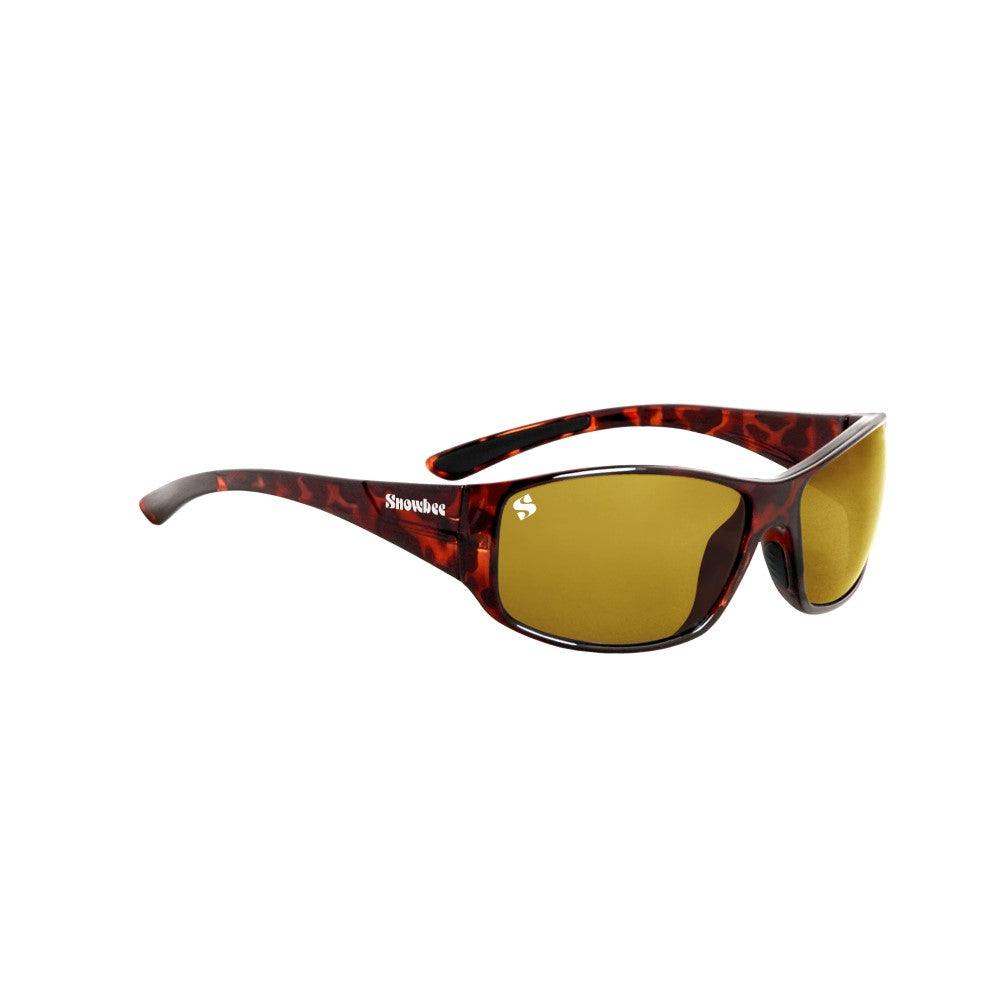 Snowbee Spectre Wrap Full Frame Sunglasses - Tortoiseshell-Yellow Lens - 4Boats